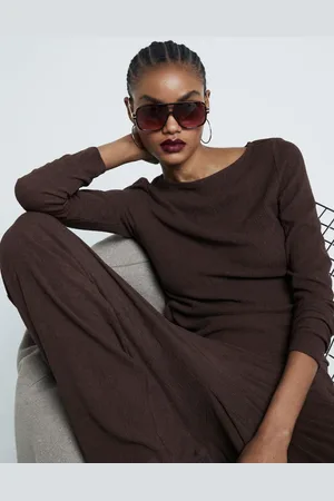 River Island Top con cuello alto de tejido texturizado de (parte de un conjunto)