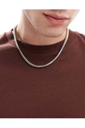 ASOS Collar de cadena de acero inoxidable resistente al agua de