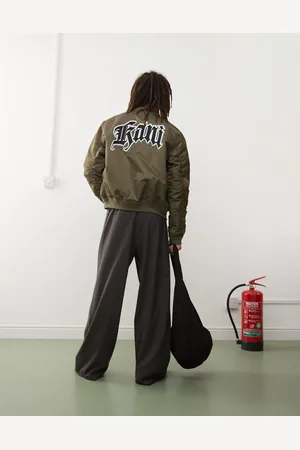 Karl Kani Chaqueta bomber con bordado en la espalda de -Verde