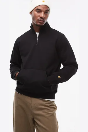 Carhartt Sudadera negra con media cremallera Chase de