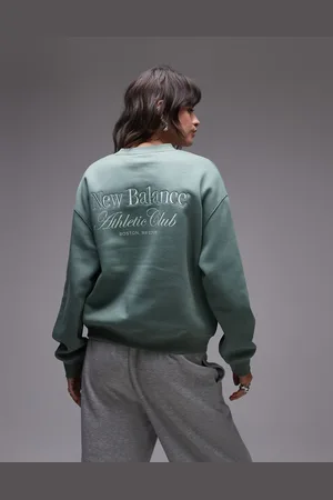 New Balance Sudadera verde con estampado "Athletics" de