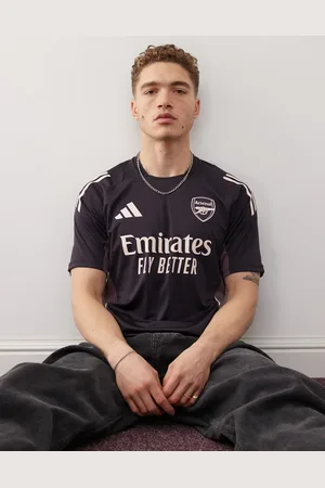 adidas Camiseta deportiva negra y rosa con diseño del Arsenal de adidas Football
