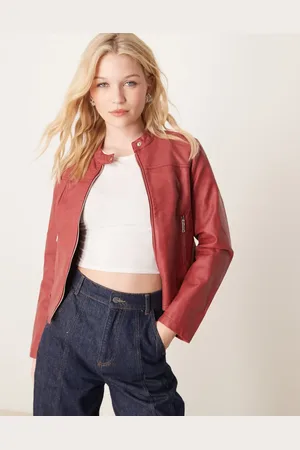 New Look Chaqueta biker roja de estilo motocross de -Rojo