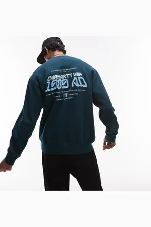 Carhartt Sudadera verde con estampado "Greatest Flicks" de