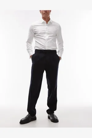 MANGO Pantalones de sastre de mezcla de lana de