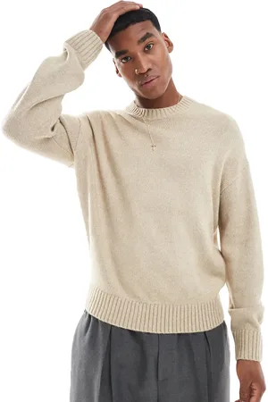 Hollister Jersey de corte cuadrado con cuello redondo de punto de -Gris