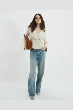 River Island Cárdigan con tapeta de botones asimétrica de -Neutro