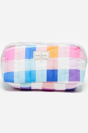 Flat Lay Company Neceser a cuadros blanco malvavisco con diseño de caja plana abierta exclusivo de The Flat Lay Co. x ASOS-Multicolor