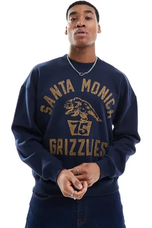 Hollister Sudadera de corte cuadrado con estampado universitario de