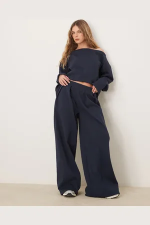 ASOS Pantalones de pernera muy ancha de tejido entrelazado de (parte de un conjunto)