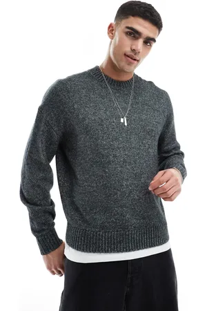 Hollister Jersey beis de corte cuadrado con cuello redondo de punto de -Gris