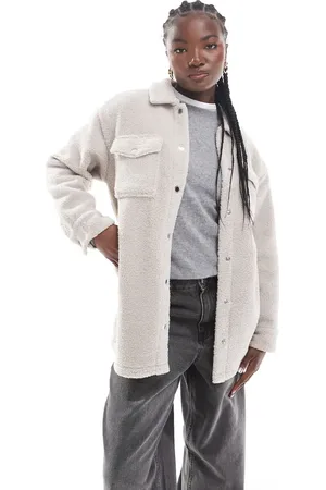 Barbour Sobrecamisa color crema de felpa Peyton de -Blanco