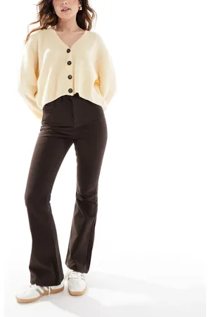 Miss Selfridge Vaqueros de campana marrón de
