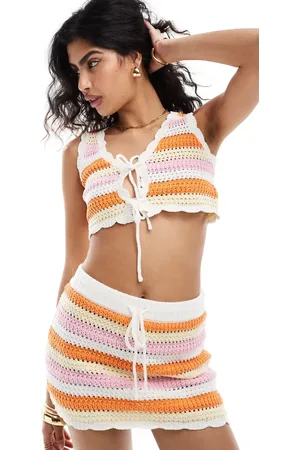 The Frolic Top playero con lazada delantera de croché Tropic exclusivo de (parte de un conjunto)