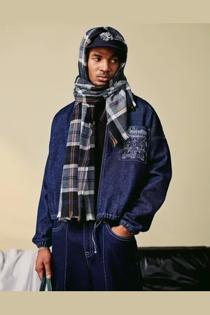 ASOS Chaqueta Harrington azul añil con detalle bordado de (parte de un conjunto)