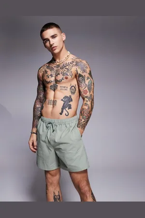 ASOS Shorts de baño verdes de largo medio de sirsaca de