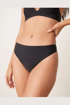 New Look Tanga liso de talle alto de
