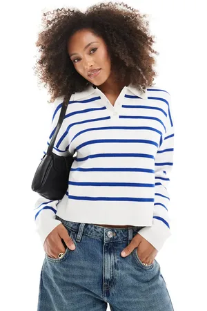 ONLY Polo y blanco a rayas de