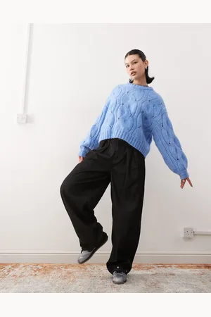 Monki Jersey corto de corte cuadrado de punto de ochos de