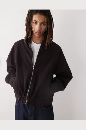 Reclaimed Chaqueta bomber de corte cuadrado de pana de