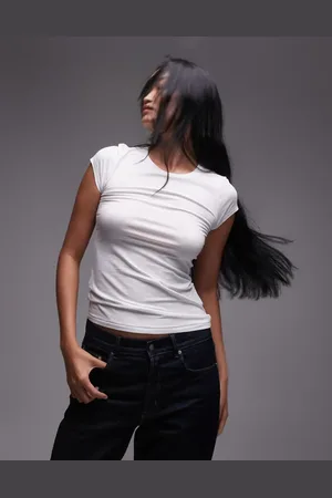 ARKET Camiseta blanca de manga corta y corte slim de tejido muy suave de