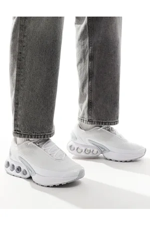 Nike Zapatillas de deporte blancas y plateado metalizado Air Max DN de