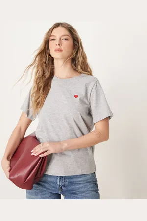 JDY Camiseta con estampado de corazón de