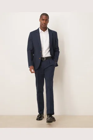 ASOS Pantalones de traje de corte slim de algodón suave de