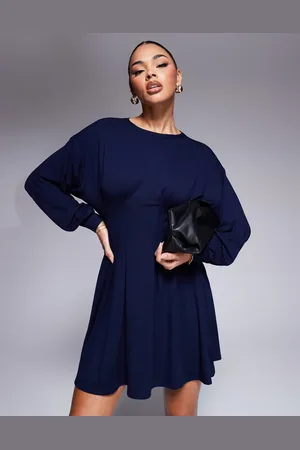 ASOS Vestido corto estilo sudadera con cintura ceñida de