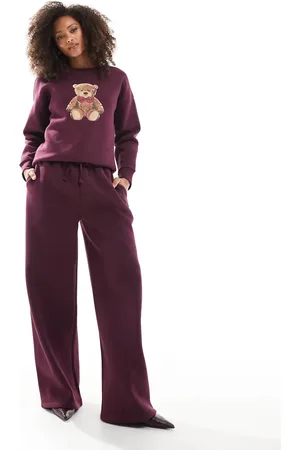 Miss Selfridge Joggers de pernera ancha de (parte de un conjunto)-Marrón