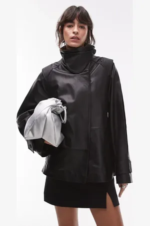 ASOS Chaqueta negra desestructurada de cuero de