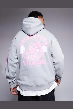 Cheats & Thieves Sudadera con capucha y estampado trasero "London town" de tejido de 320 g/m2 de