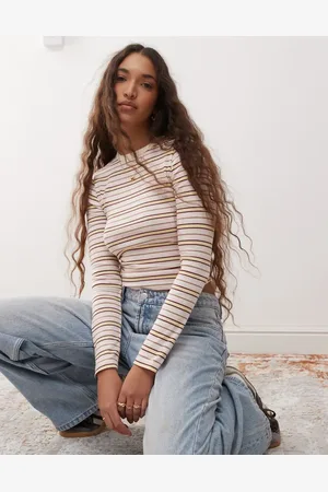 Miss Selfridge Top rosa a de manga larga de -Multicolor