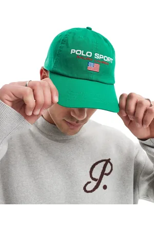 Ralph Lauren Gorra de béisbol con logo de bandera de sarga de la colección cápsula Sport de
