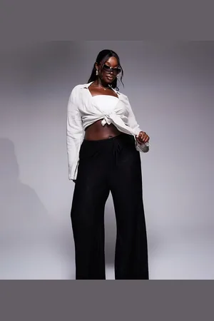 South Beach Pantalones playeros negros de punto de