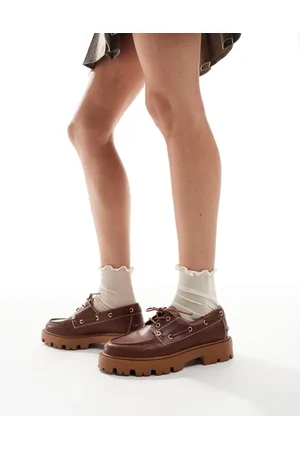 Schuh Náuticos color con suela gruesa Leora de -Marrón
