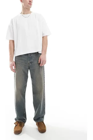 JACK & JONES Vaqueros holgados con lavado azul vintage Alex de