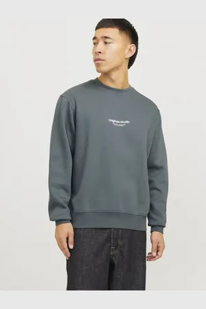 JACK & JONES Sudadera gris tormenta de -Verde