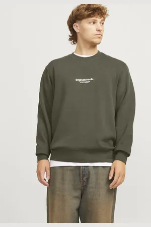 JACK & JONES Sudadera verde oliva de