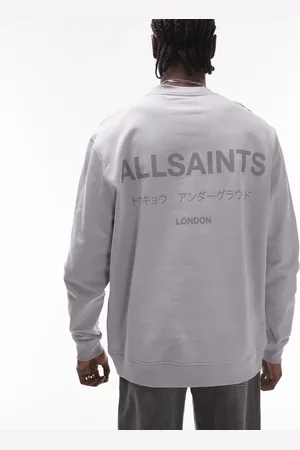 AllSaints Sudadera extragrande de Underground-Negro