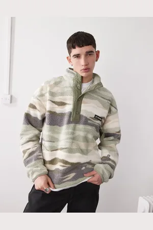 Columbia Polar con media tapeta de botones de presión y diseño estampado Helvetia II de