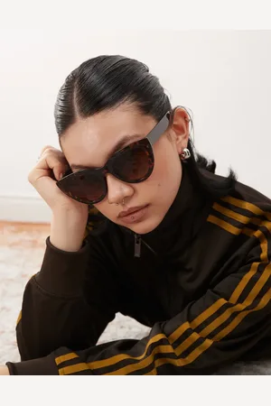 Monki Gafas de sol efecto carey de estilo ojos de gato extragrandes redondeadas de