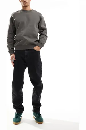 Tommy Hilfiger Vaqueros negros de corte tapered holgado Isaac de