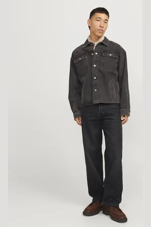 JACK & JONES Vaqueros negros holgados de