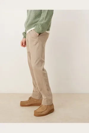 Abercrombie & Fitch Pantalones color holgados con cordón ajustable de -Blanco