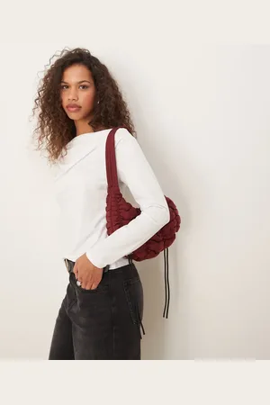 Abercrombie & Fitch Top de manga larga con cuello barco de