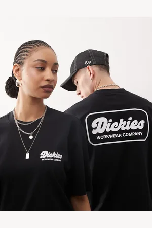 Dickies Camiseta negra con logo estampado en la espalda Lewistown de
