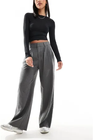 Hollister Pantalones de sastre de talle alto de -Rojo