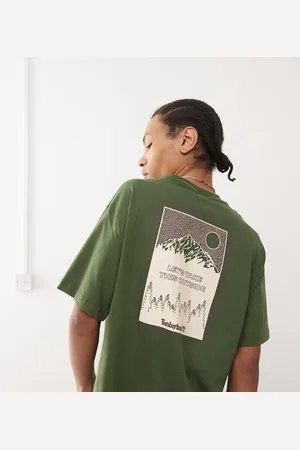 Timberland Camiseta extragrande con estampado gráfico de montaña exclusiva en ASOS de