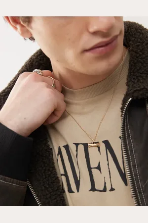FADED FUTURE Collar con colgante de barra efecto fundido de